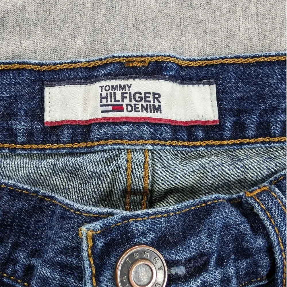 Y2K Tommy Hilfiger Jeans Mens 32 x 30 Blue Denim Straight Leg Preppy Office Work